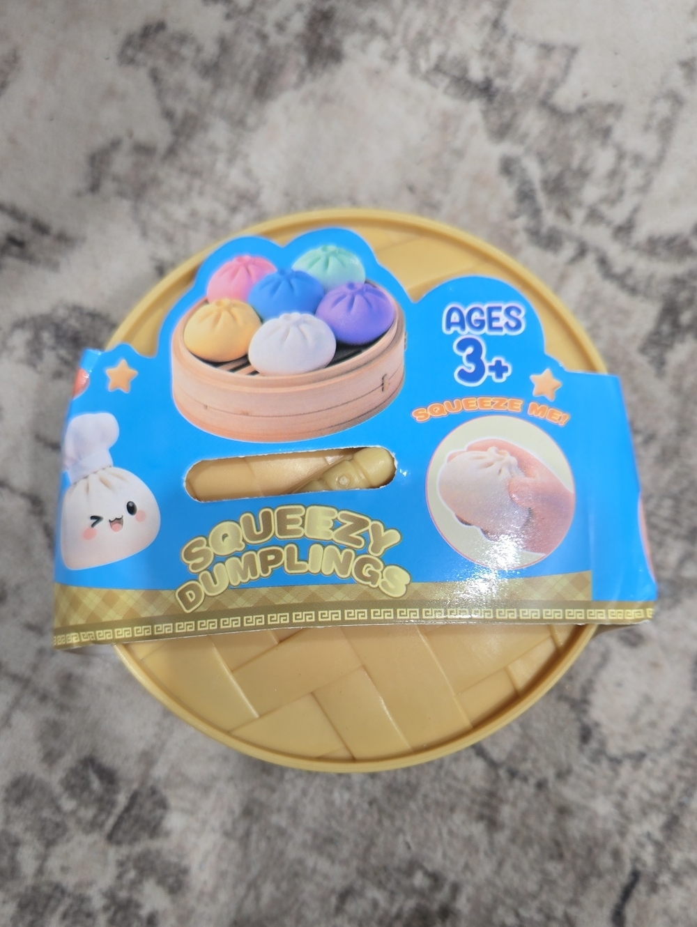 Squeezy Dumplings Toy - Yellow Steamer